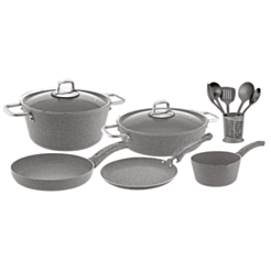Набор кастрюль Deluca Гранит 13 предметов Серый 8683608812279
