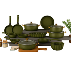 Qazan dəsti Deluca 16 parça Yaşıl 8683608817755 