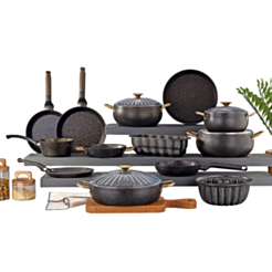 Набор кастрюль Deluca 16 предметов Черный 8683608817762