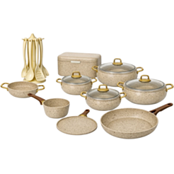 Набор кастрюль Deluca 19 предметов Кремовый 8680171579981