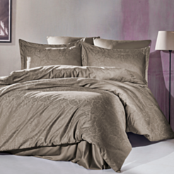 Комплект постельного белья Şahəsər Jakarlı Saten Austin CK Бежевый