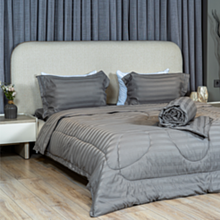 Одеяло + комплект постельного белья Cehizçi Laura Grand (H-4) Темно-серый