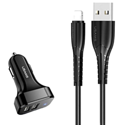 Usams C13+U35 Lighting Cable Black NTU35LC13TZ