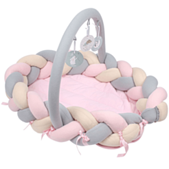 Плетеный бортик для кроватки Sevi Bebe 3 в 1 Pink