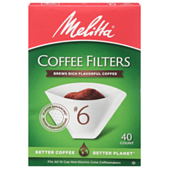 Qəhvəbişirən üçün filtr-kağız Melitta White 1x6 40pcs (0023)