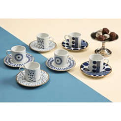 Qəhvə üçün fincan dəsti Porland Spotty 12 parça 80CC 04POR034988
