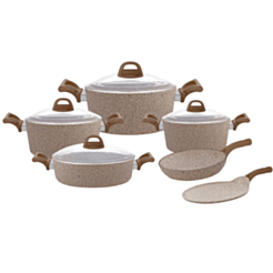 Набор кастрюль De Luca 10 предметов Кремовый 8683382703640