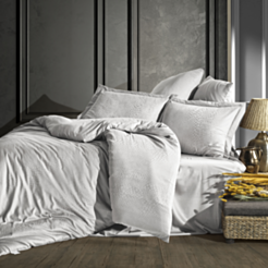 Tekstil yataq dəsti Şahəsər Jakarlı Saten Austin CK Açıq boz