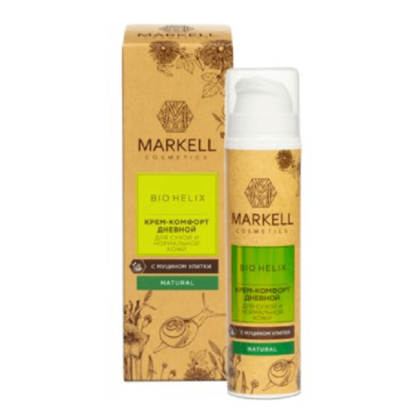 Крем для лица Markell дневной крем с муцином улитки для сухой и нормальной кожи 50мл