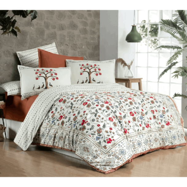 Tekstil yataq dəsti Sarev Nardugan Fancy Poplin NT K CK 2Y D Bej