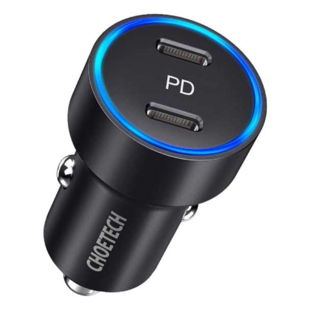 Choetech Car Charger Dual USB-C 36 W Black - 5451