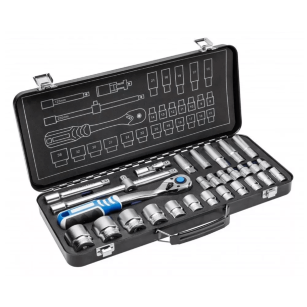 Набор ключей Hogert HT1R480 / 34 шт.