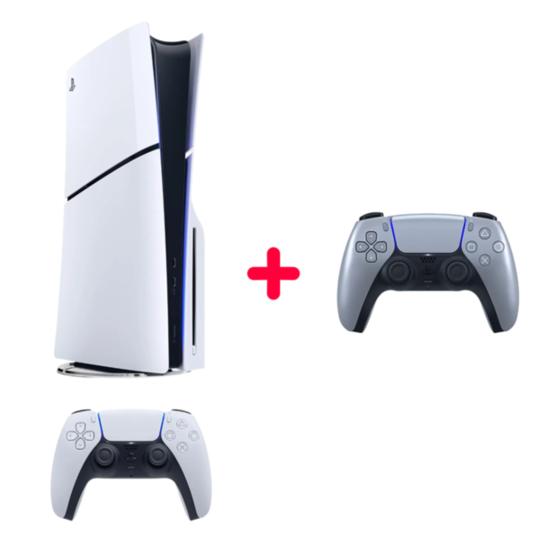 Игровая приставка PlayStation 5 Slim 1 TB 1000049742 + DualSense Sterling Silver