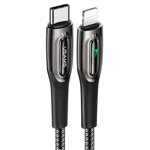 Кабель Usams US-SJ518 USB Type-C to Lightning 1.2 м 20W SJ518USB01 Black