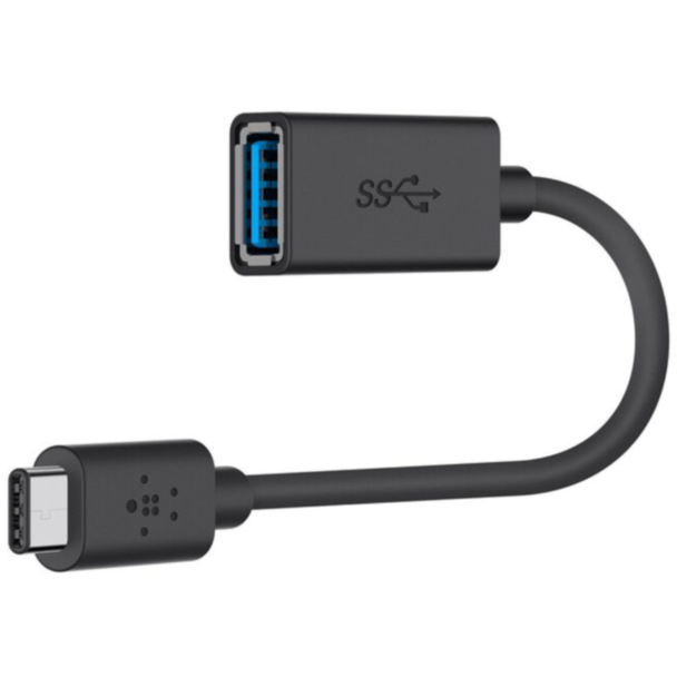 Переходник Belkin 3.0 USB Type-C to USB Type-A (F) 5GBPS / F2CU036BTBLK Blue