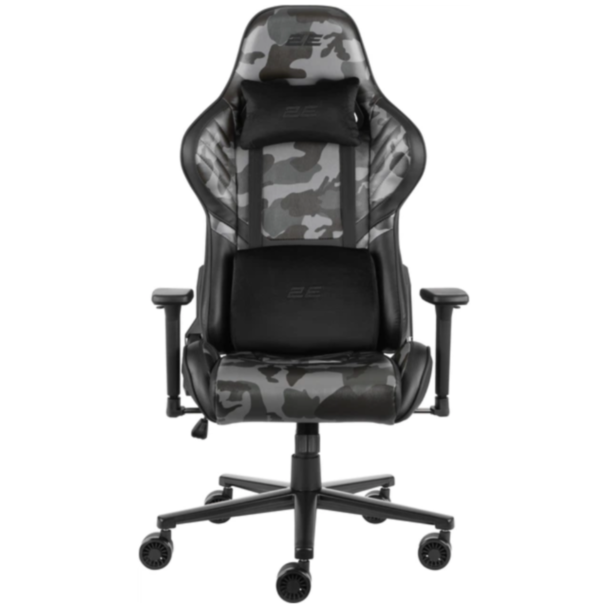 Gaming Chair 2E Hibagon II PU Leather 3D-Armrests 2E-GC-HIB-BK Black Military Green