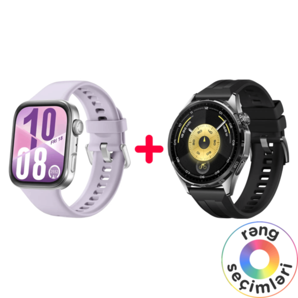 HUAWEI Watch GT 6 46mm Black + HUAWEI Watch Fit 4 Purple