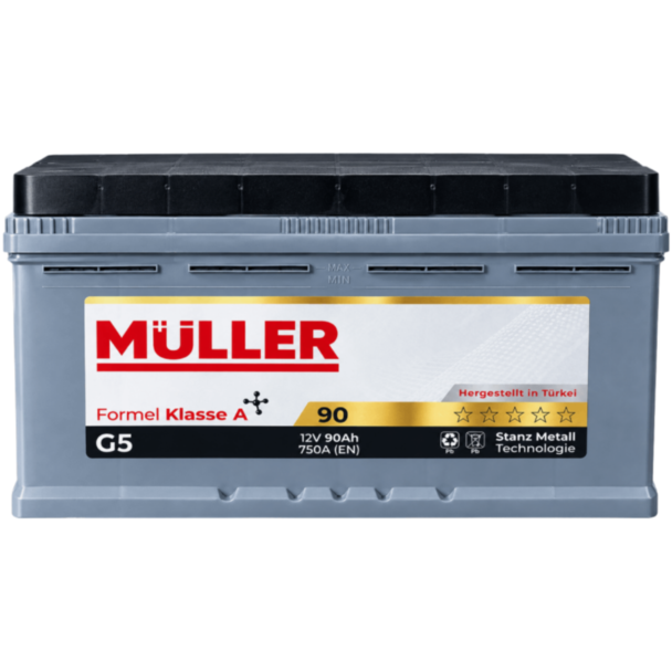 Avtomobil üçün akkumulyator Müller 90AH-750 SAE