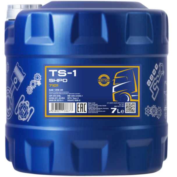Моторное масло Mannol SHPD TS-1 SAE 15W-40 7Л