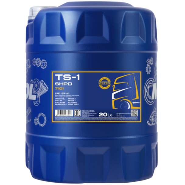 Моторное масло Mannol SHPD TS-1 SAE 15W-40 20L