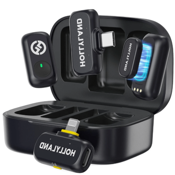 Микрофон для блогера Hollyland LARK A1 Combo USB Type-C RX+ Lightning RX Space Gray
