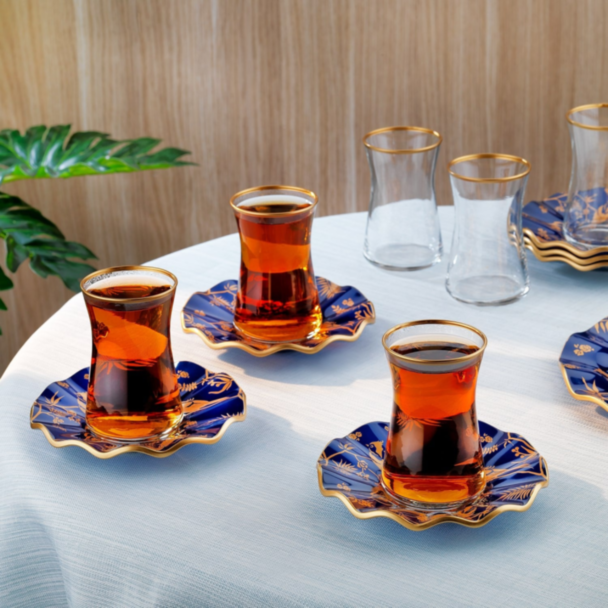Чайный набор Golden Bird 12 предметов 8699131917466 (Фиолетовый)