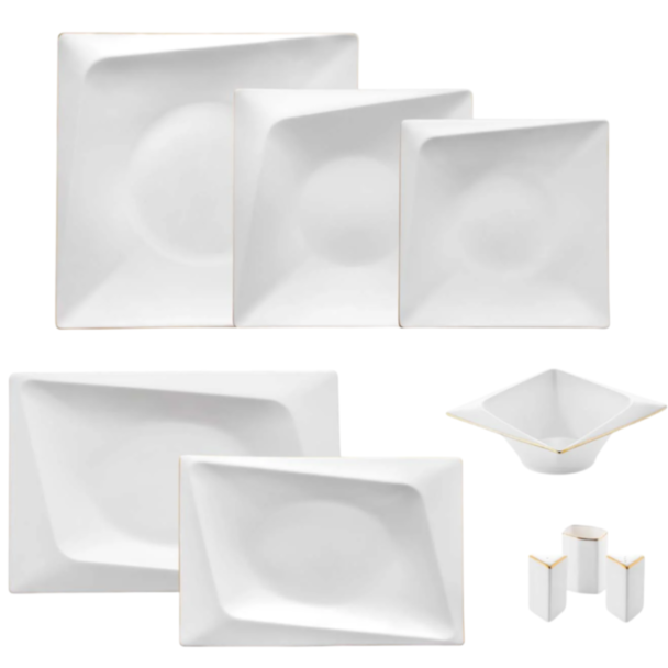 Serviz dəsti Jumbo Fold 58 parça Qızılı 8682972064352