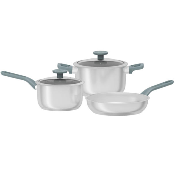 Qazan dəsti BergHOFF Bolt 5 parça 3950721 Mavi