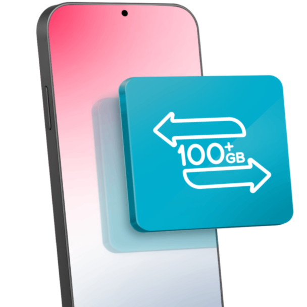 Передача данных на смартфон (100 ГБ+)