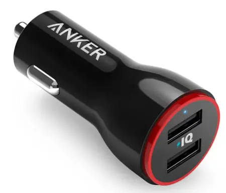 Anker PowerDrive 2 24W 2 Port Car Charger Black (A2310)-image-1