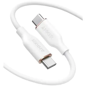 Anker PowerLine III Flow 100W USB-C to USB-C 1.8m Cable White (A8553H21)