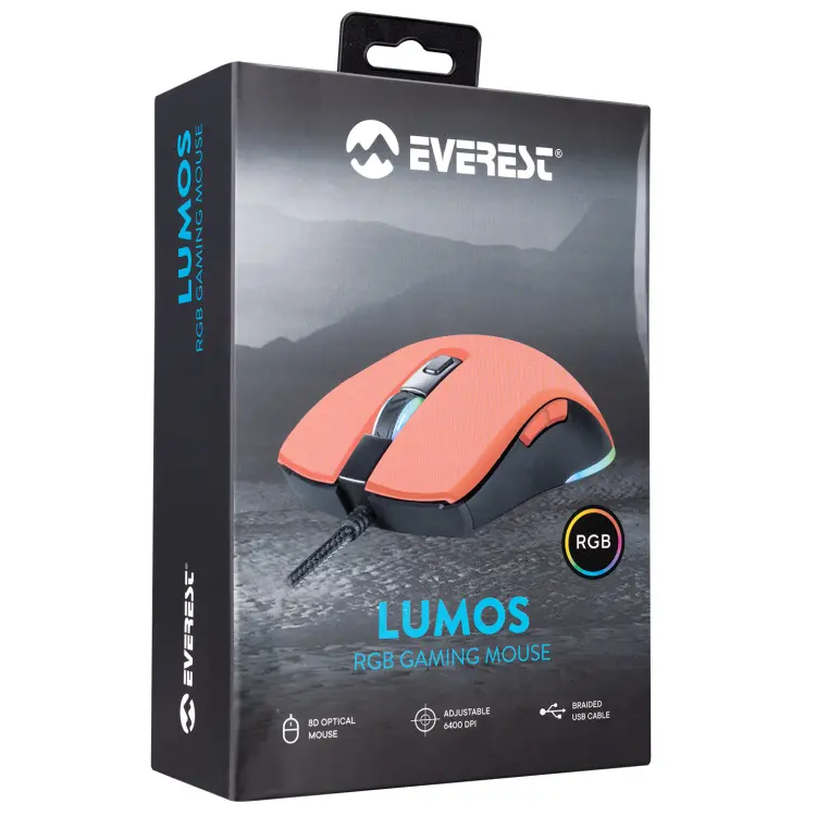 Everest SGM-L1 Lumos Gaming Mouse Red-image-5