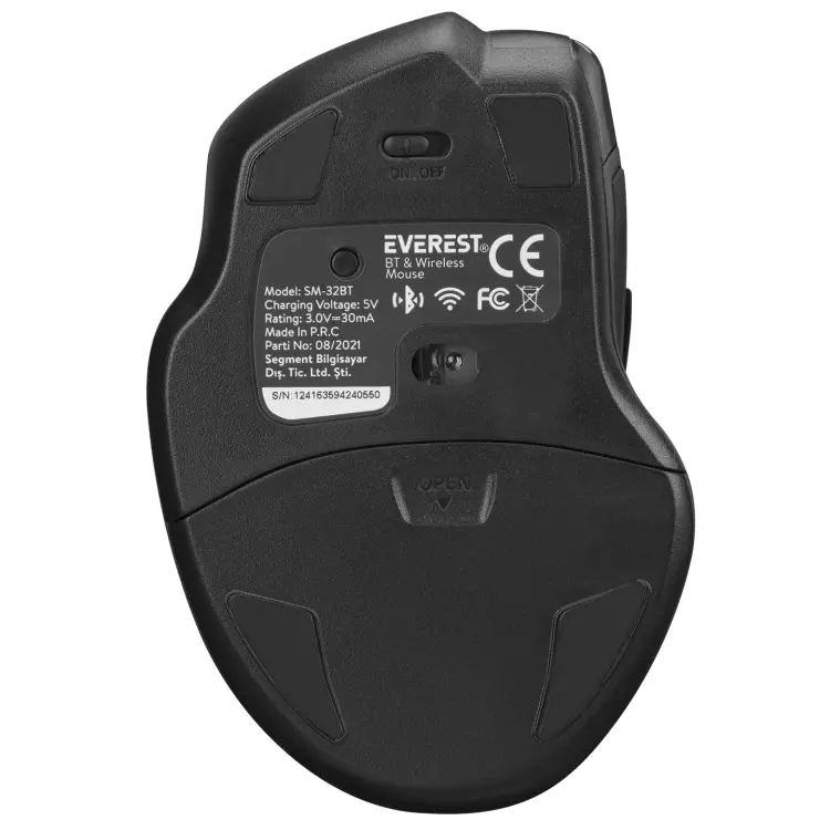 Everest SM-32BT Bluetooth/Wireless Mouse Black-image-5