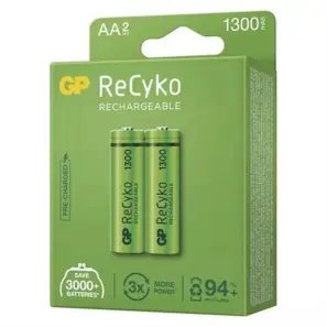 GP Rech. NiMH 1.2V 1300mAh (R6) RECYKO 130AAHCE-EB2