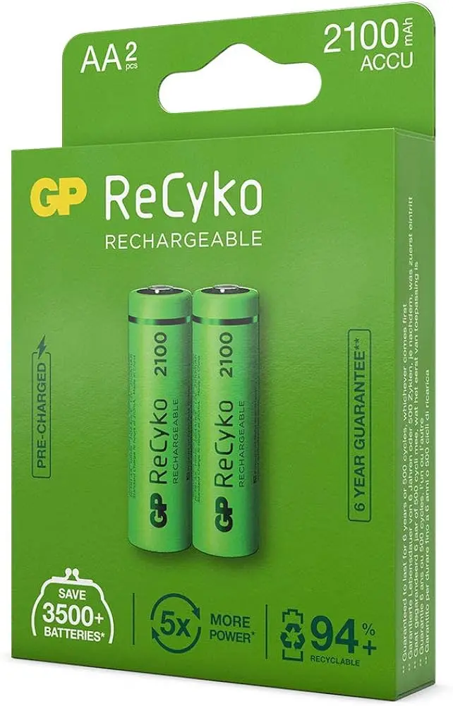 GP Rech. NiMH 1.2V 2100mAh (R6) RECYKO 210AAHCE-EB2-image-1