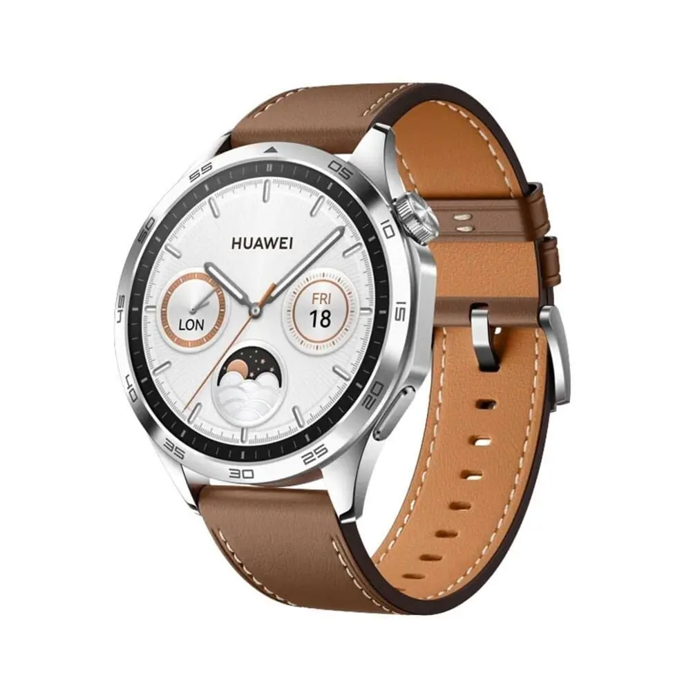 Huawei Watch GT4 46mm PNX-B19 (55020BGX) Brown Leather Strap-image-1