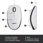 Logitech M100 Mouse White-thumb-3