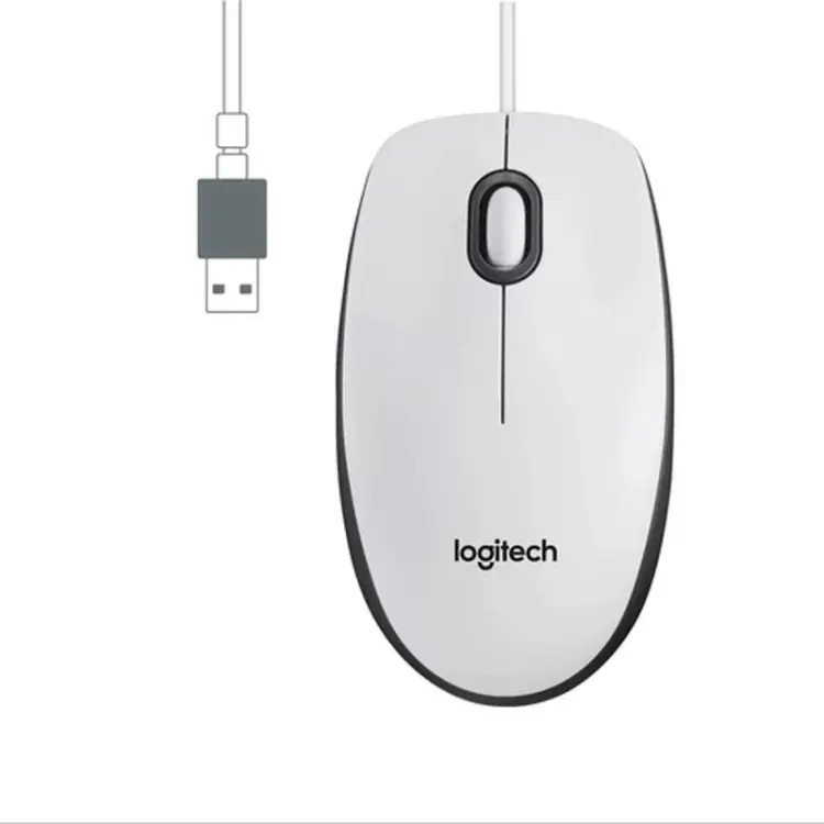 Logitech M100 Mouse White-image-1