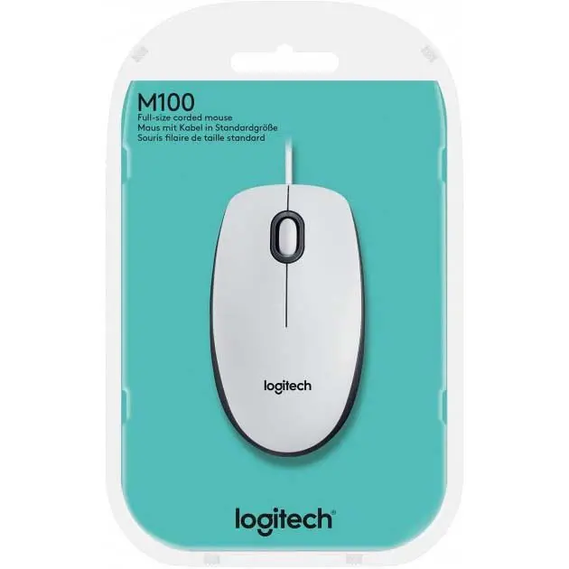 Logitech M100 Mouse White-image-4