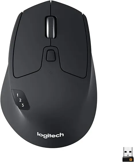 Logitech M720 Triathlon Wireless Mouse Black-image-1