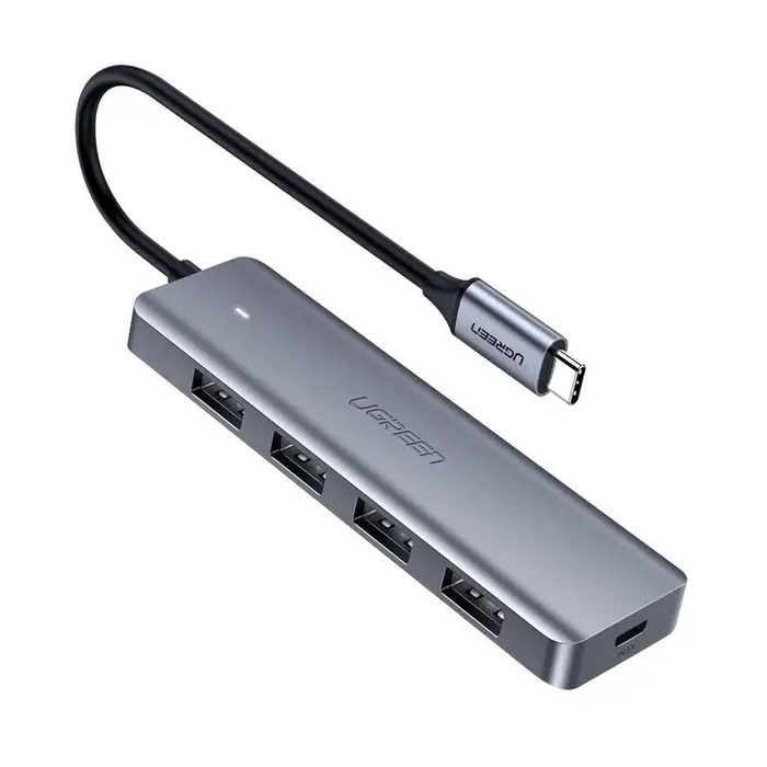 Ugreen CM219-70336 Type-C 4-Port USB 3.0 Hub Gray-image-3