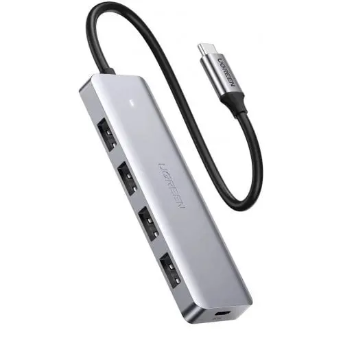 Ugreen CM219-70336 Type-C 4-Port USB 3.0 Hub Gray-image-2