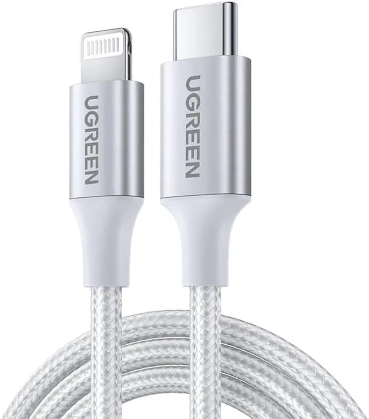 Ugreen US304-70523 18W 3A Lightning Apple MFI 1m Silver-image-1