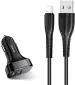 Usams C13+U35 Lightning Cable Car Charger Kit Black (NTU35LC13TZ)