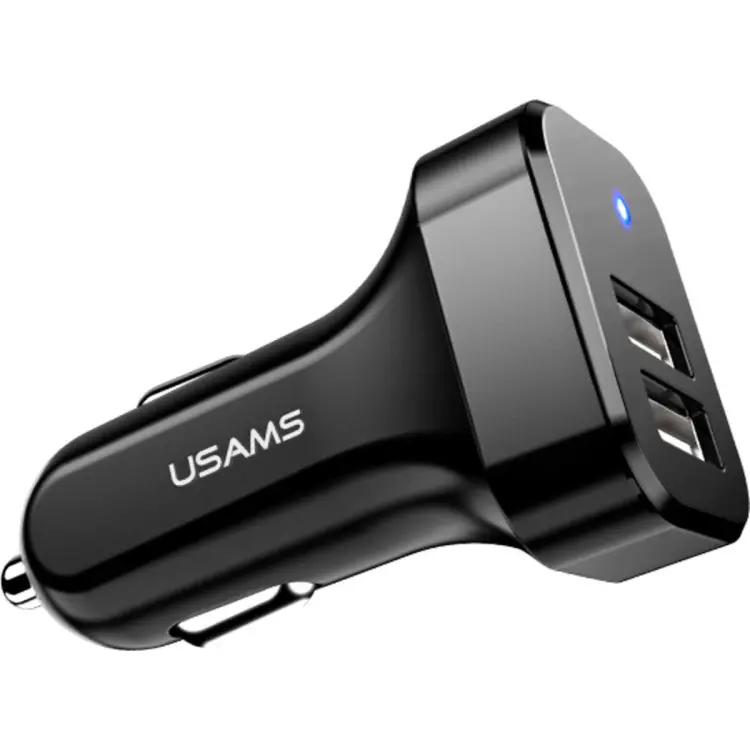 Usams C13+U35 Micro Cable Car Charger Kit Black (NTU35MC13TZ)-image-3