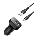 Usams C13+U35 Type-C Cable Car Charger Kit Black (NTU35TC13TZ)-thumb-3