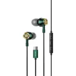 Usams EP-43 Type-C In-Ear Metal Earphone Dark Green (HSEP4302)-thumb-1