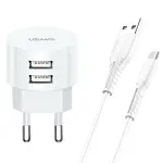 Usams T20+U35 Micro Cable Charging Set White (XTXLOGT18MC05)-thumb-1