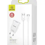 Usams T21+U-Turn Type-C Cable Charger Kit White (T21OCTC01)-thumb-2