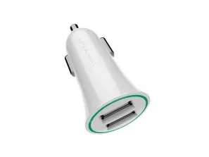 Usams US-CC013 2.1A Dual USB Car Charger White (21CHGC02)